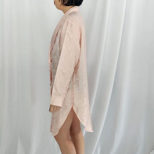 90s Pink Double Breasted Nightgown