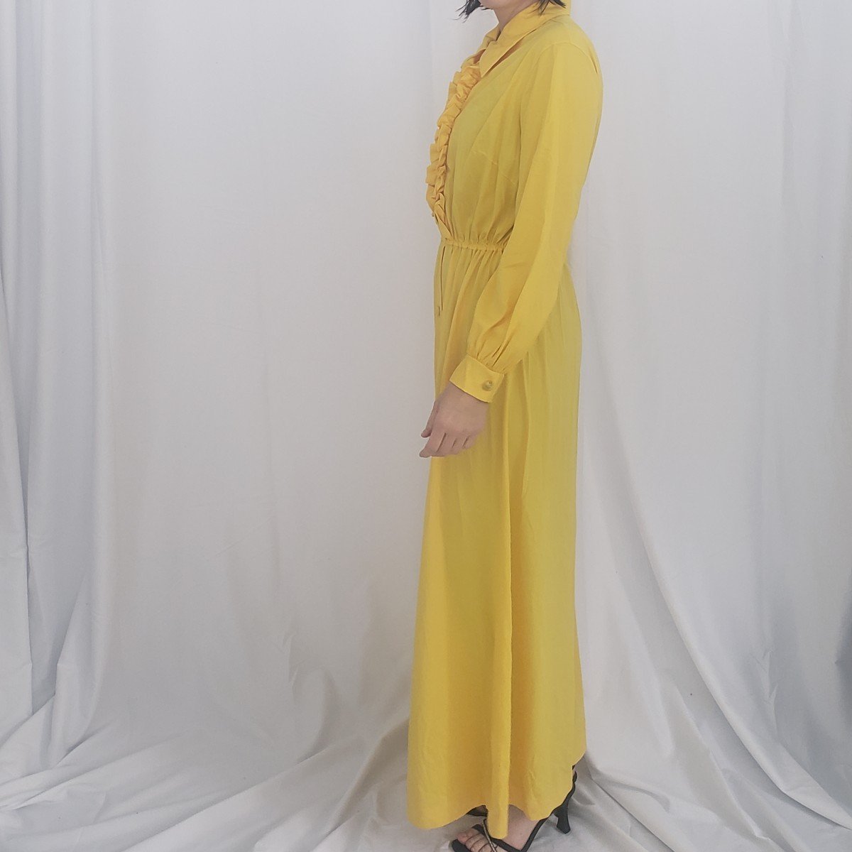 70s Yellow Hostess Dress