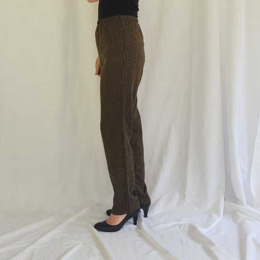 80s Brown Striped Pants