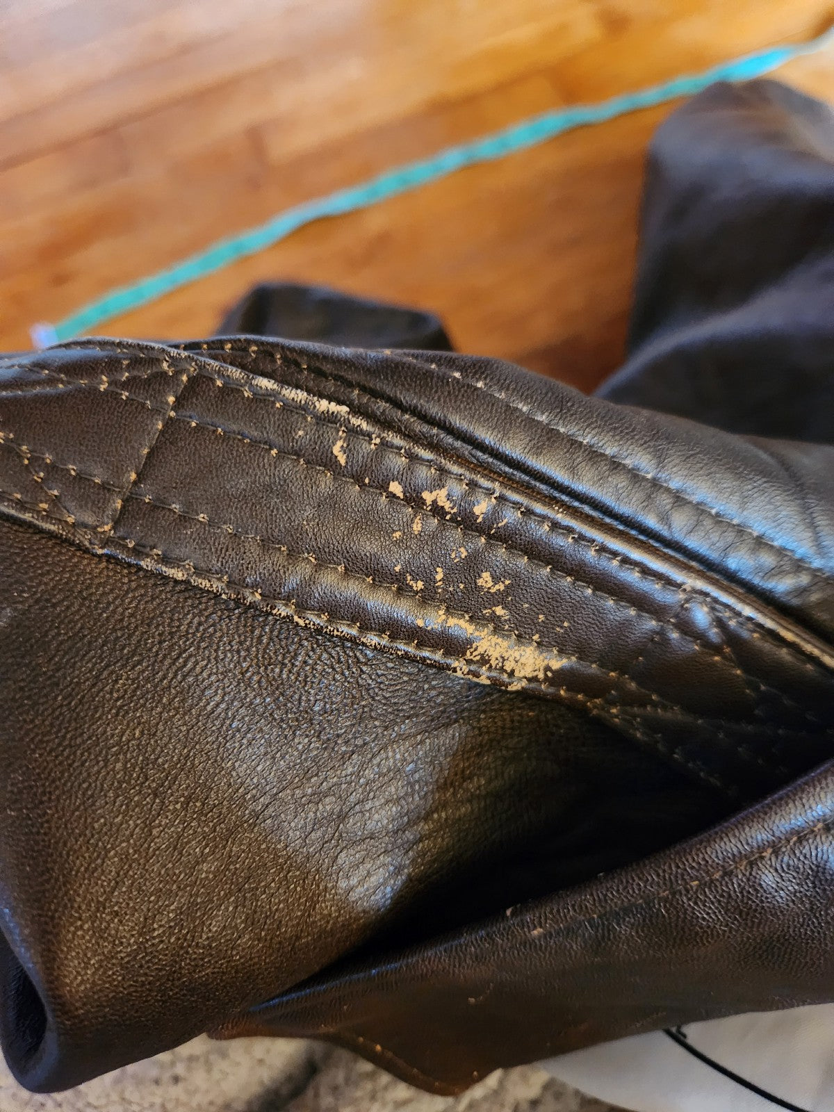 80s Brown Leather Bomber Jacket