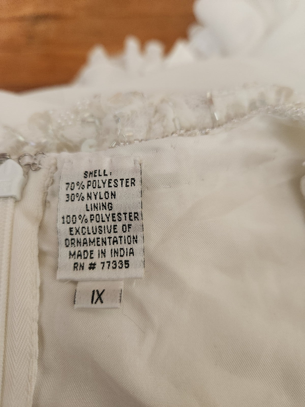 90s Ivory Beaded Scala Dress