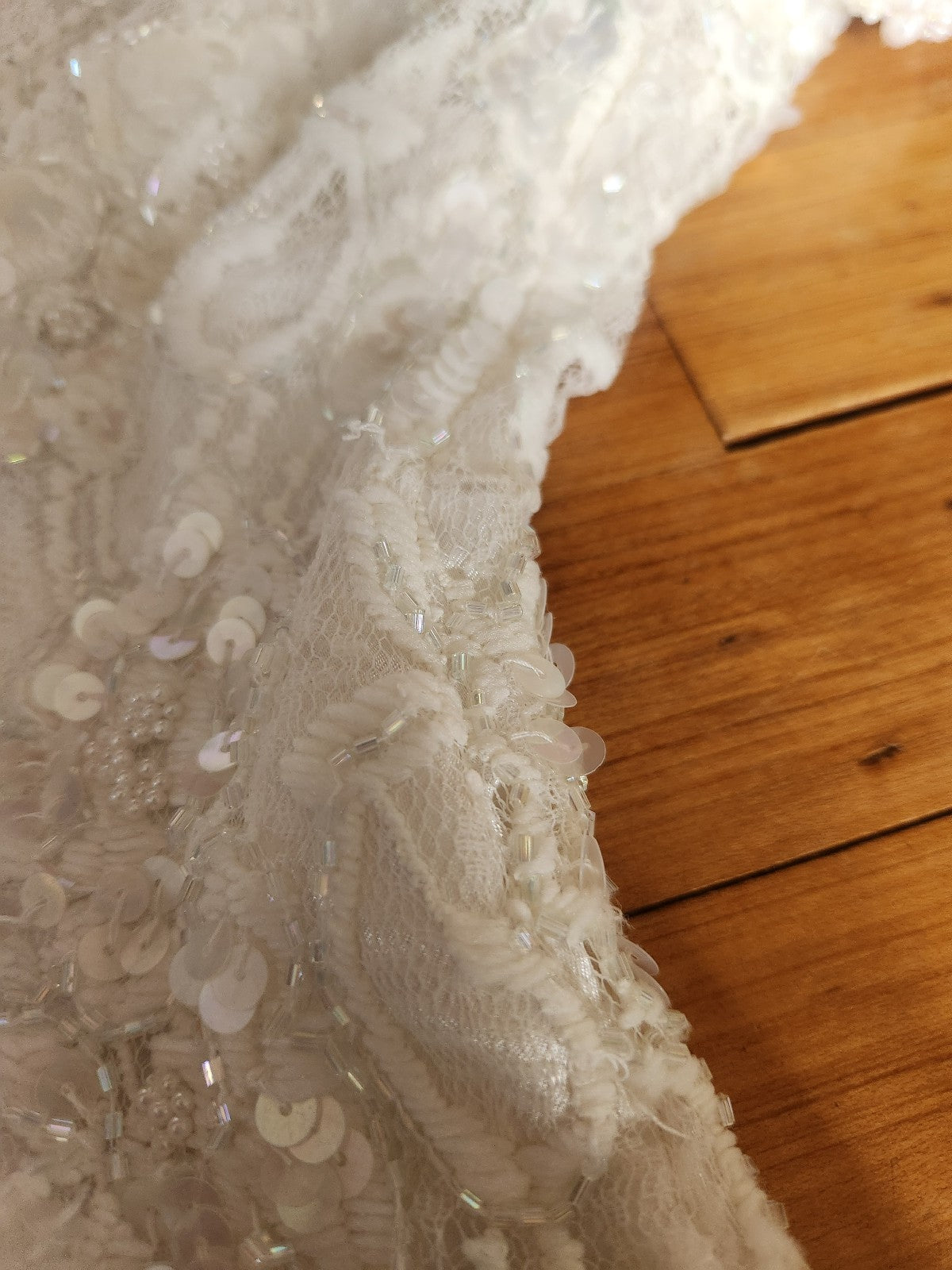 90s Ivory Beaded Scala Dress
