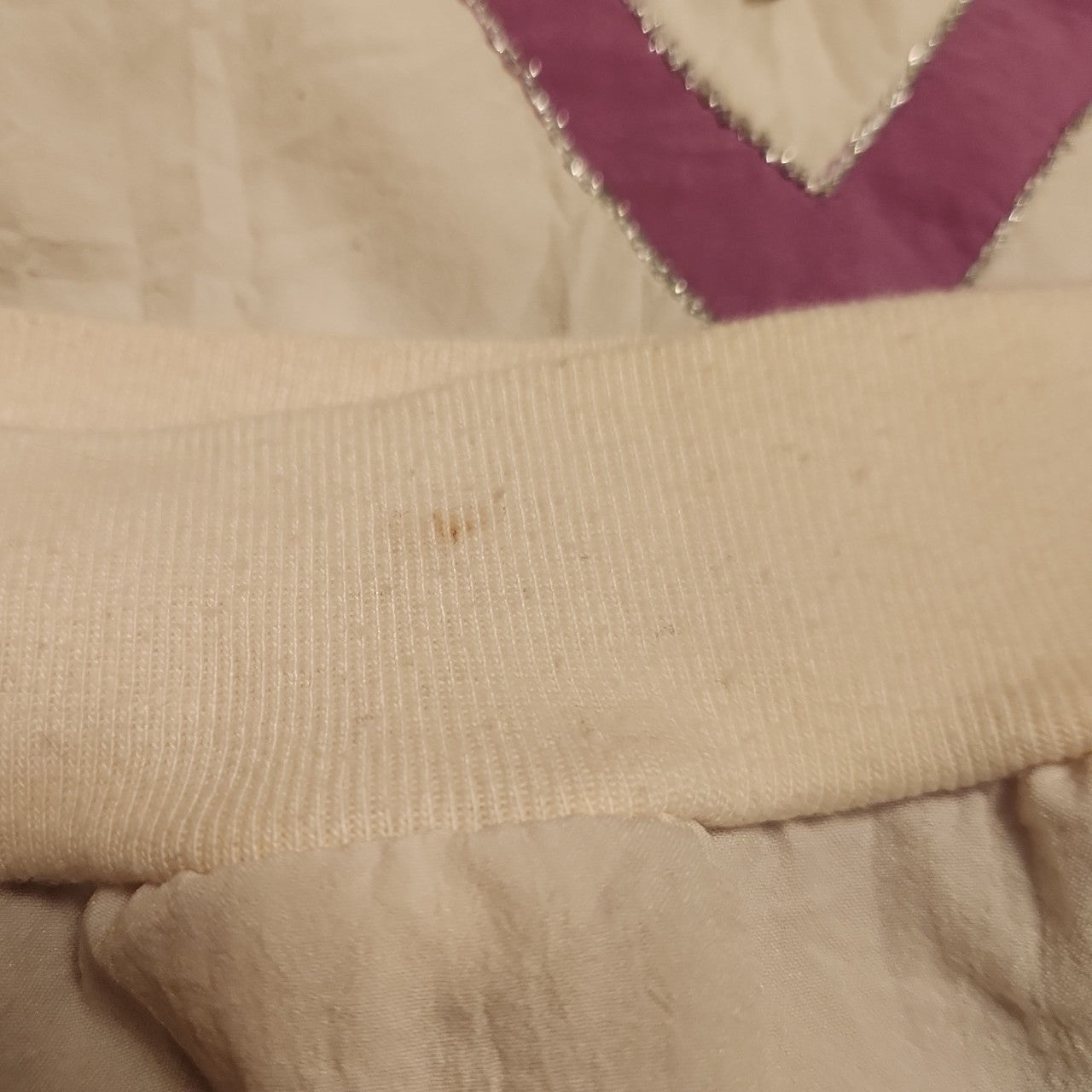 80s White and Purple Windbreaker Shirt