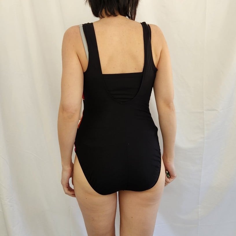 90s Deadstock Black One Piece Swimsuit