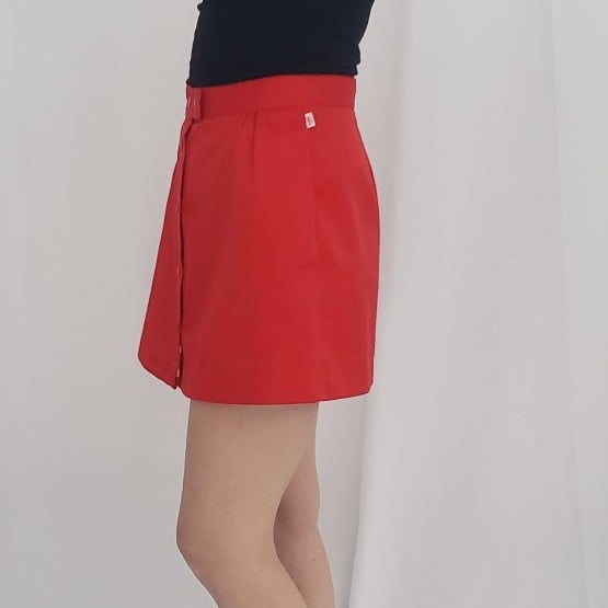 80s  Red Mini Skirt