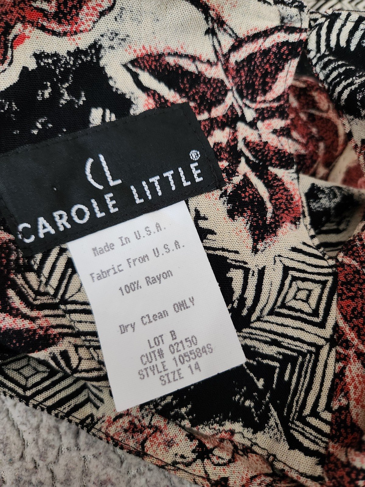 90s Floral and Stripes Rayon Layered Top