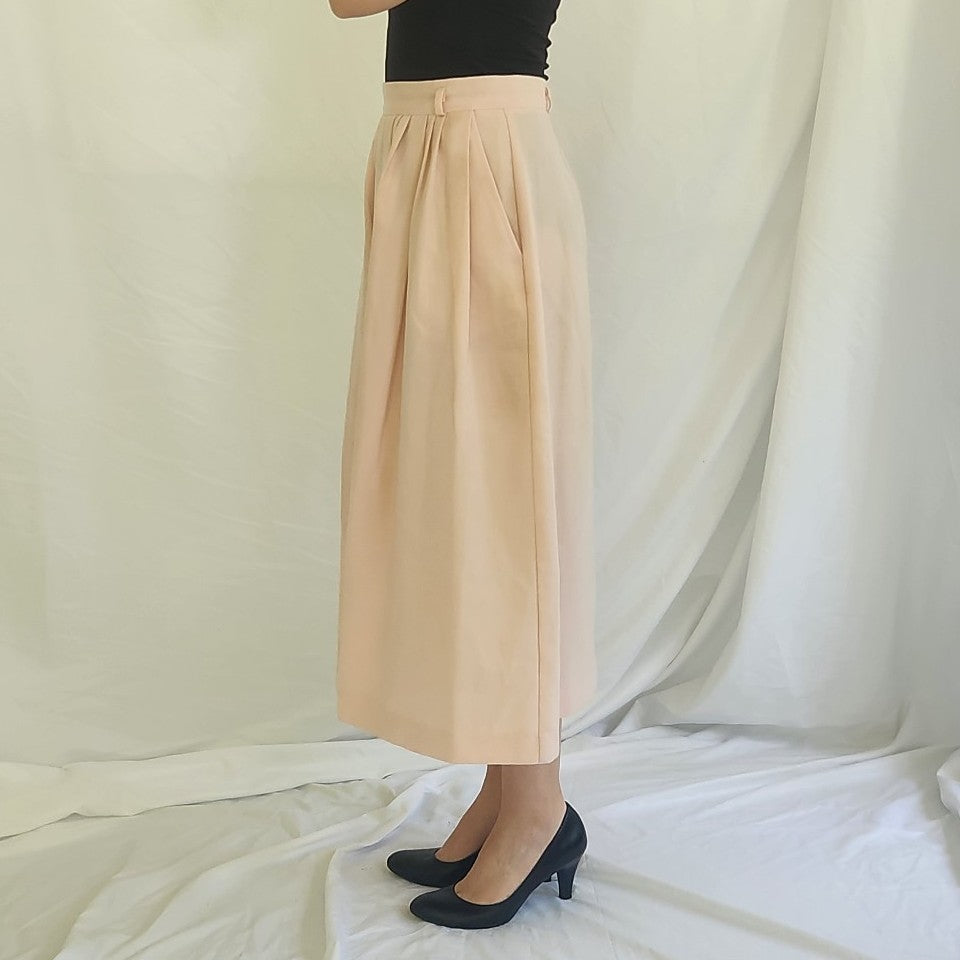 90s Pale Pink Midi Skirt