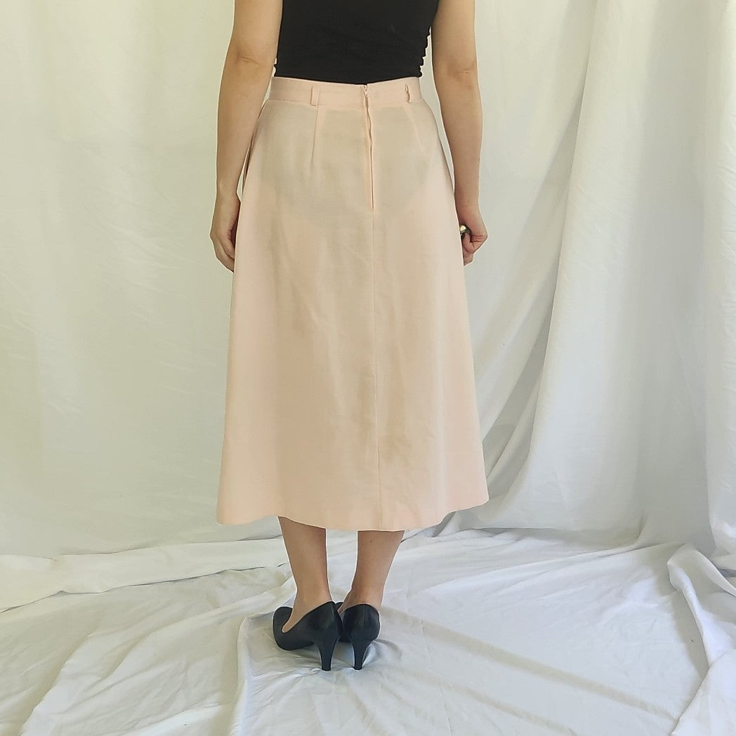 90s Pale Pink Midi Skirt