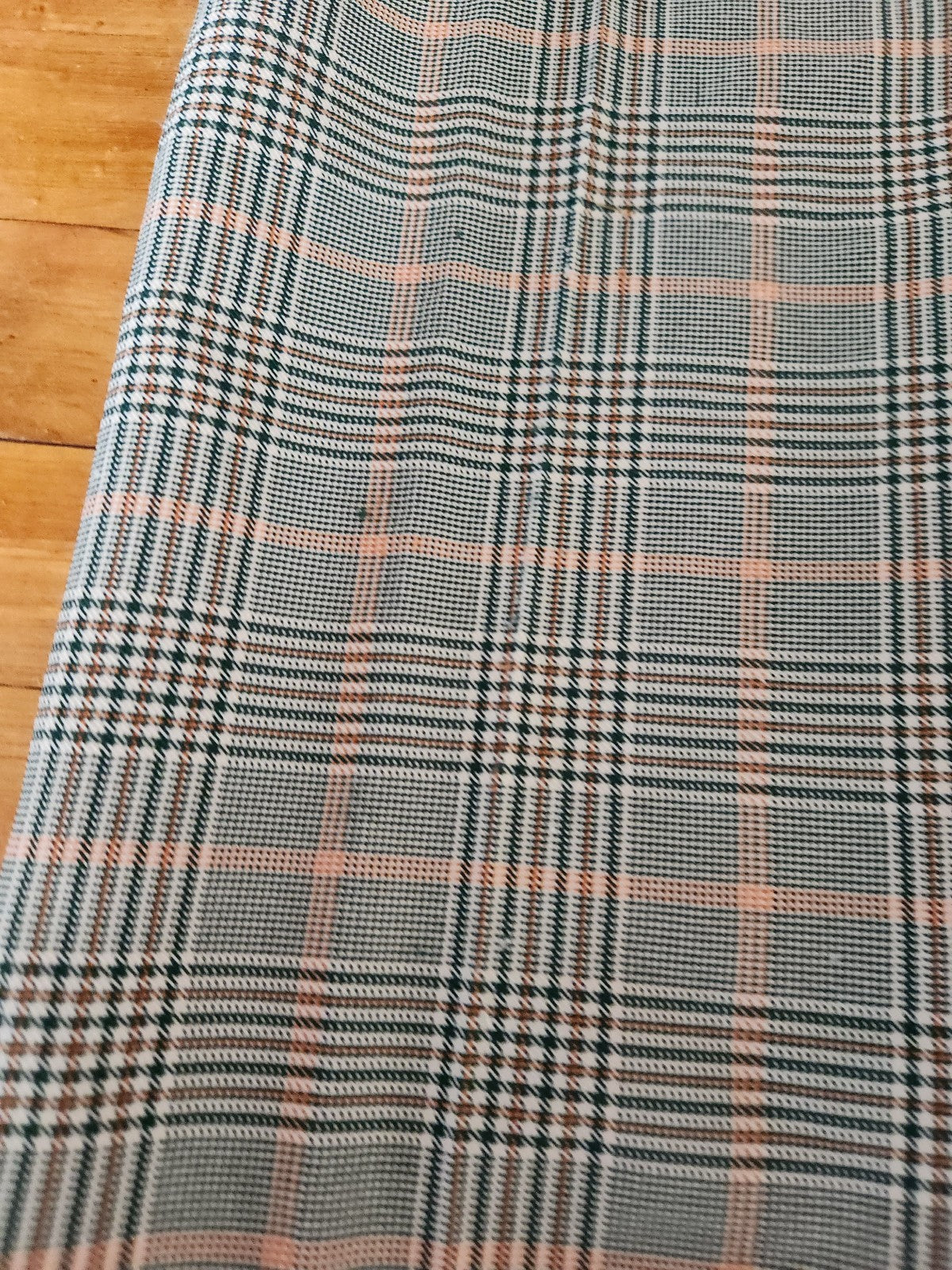 70s Green and Orange Plaid Trousers