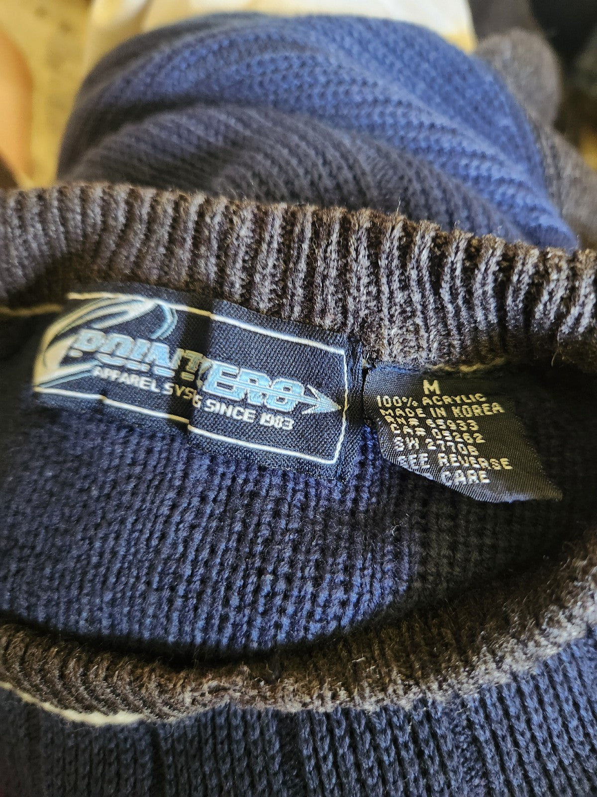 Y2K Blue and Gray Sweater