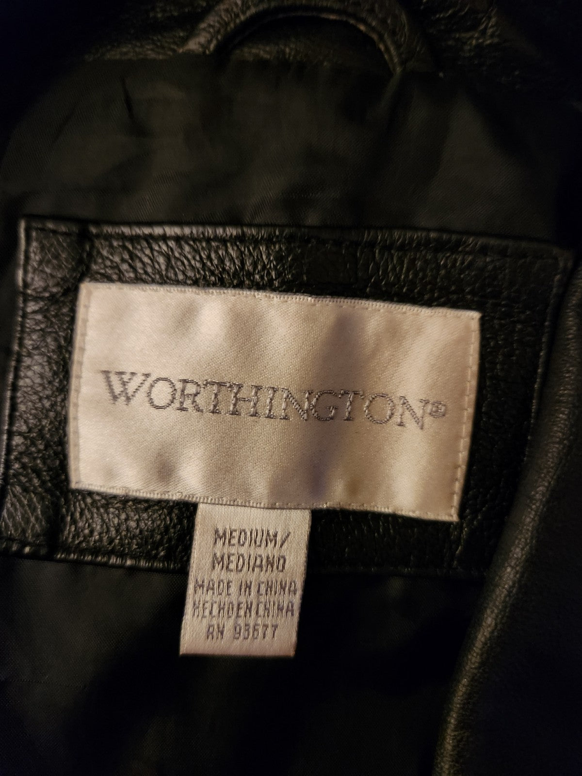 00s Black Leather Zip Up Jacket