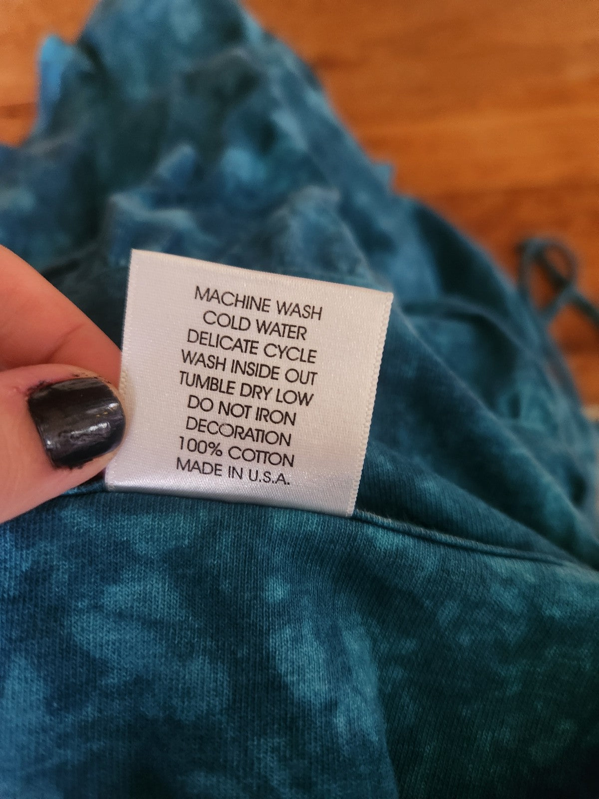 90s Teal Tie Dye Grandmacore Dress