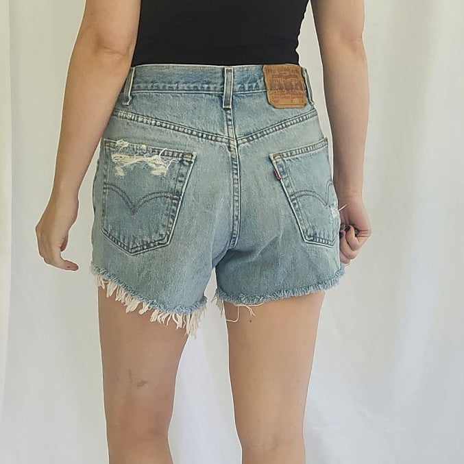 90s Levi's 550 Distressed Cut Off Shorts