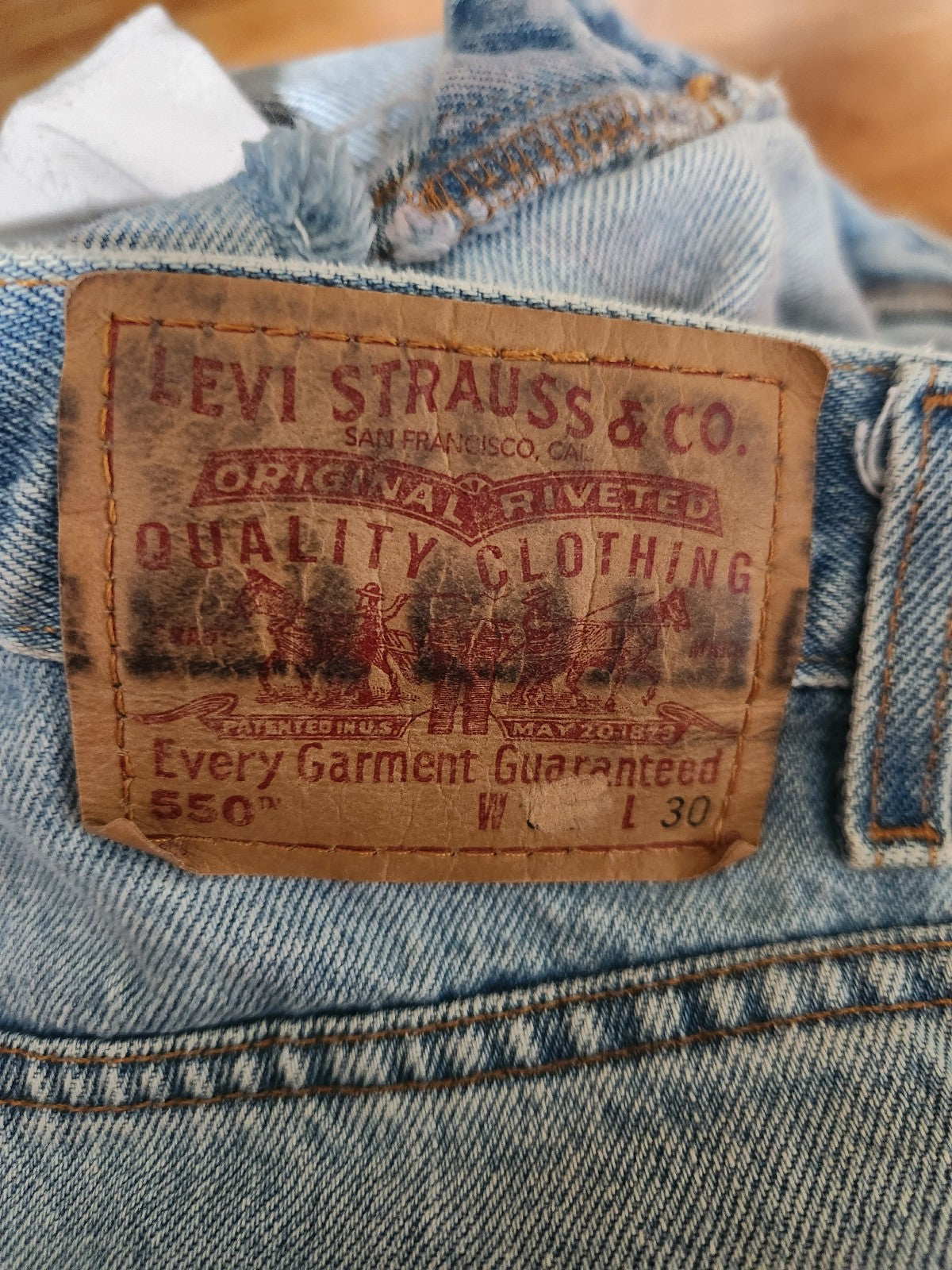 90s Levi's 550 Distressed Cut Off Shorts