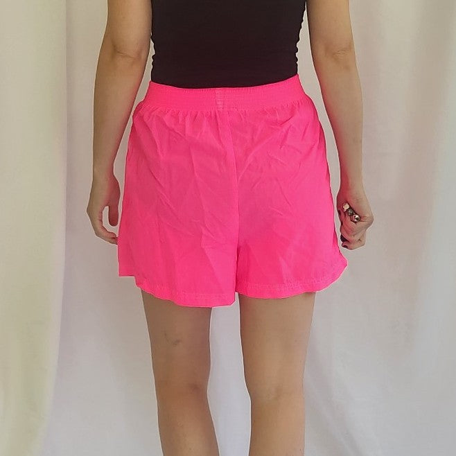 90s OP Hot Pink Nylon Running Shorts