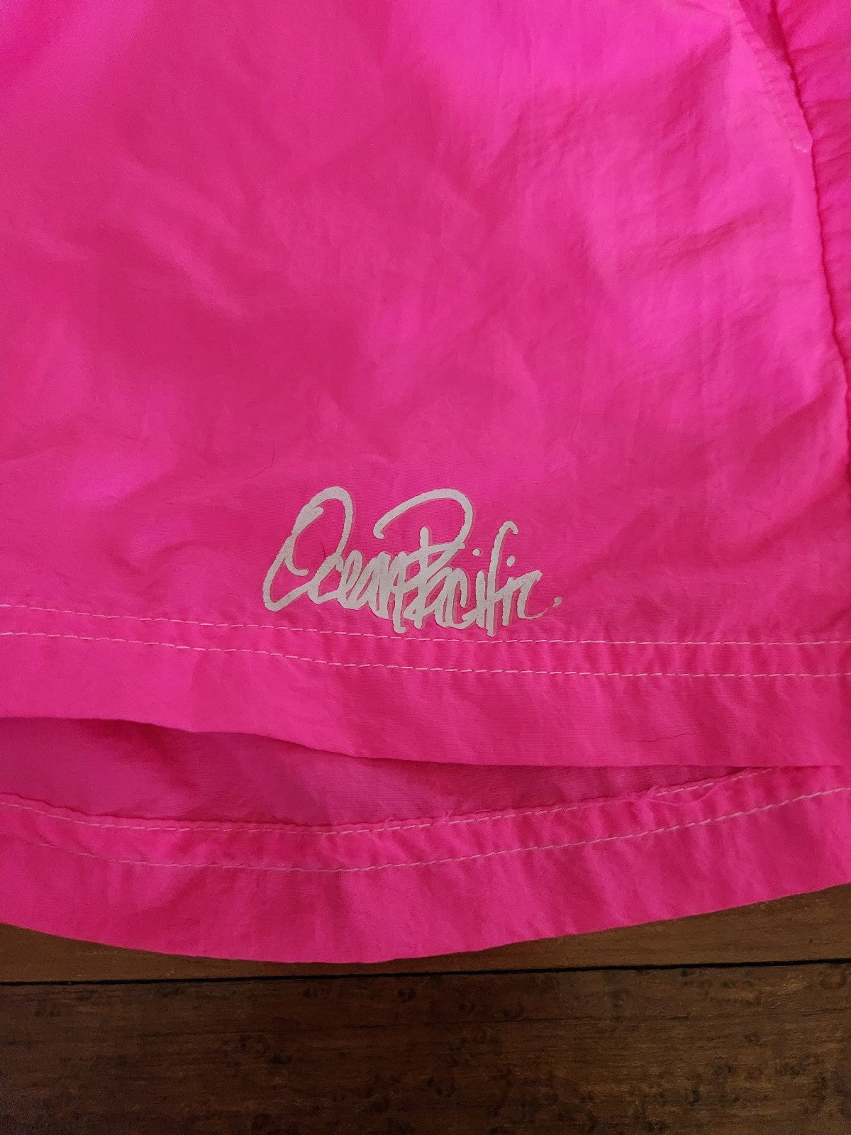 90s OP Hot Pink Nylon Running Shorts