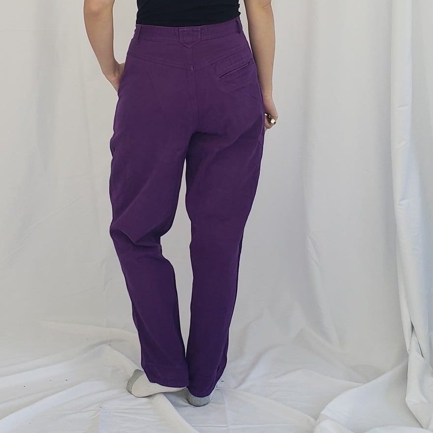 90s Purple Pants and Shirt Set