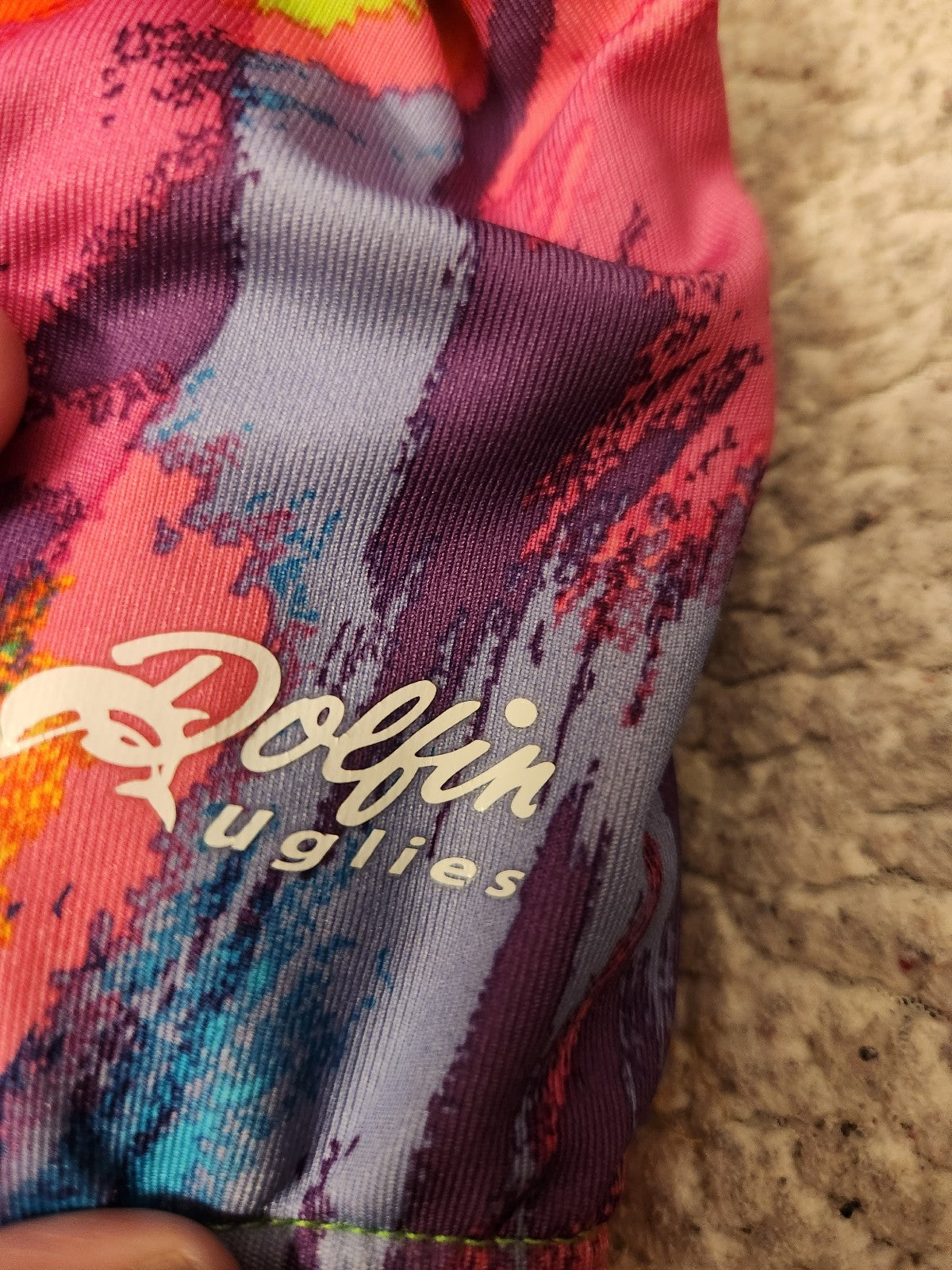 90s Neon Paint Splatter On Piece Swimsuit