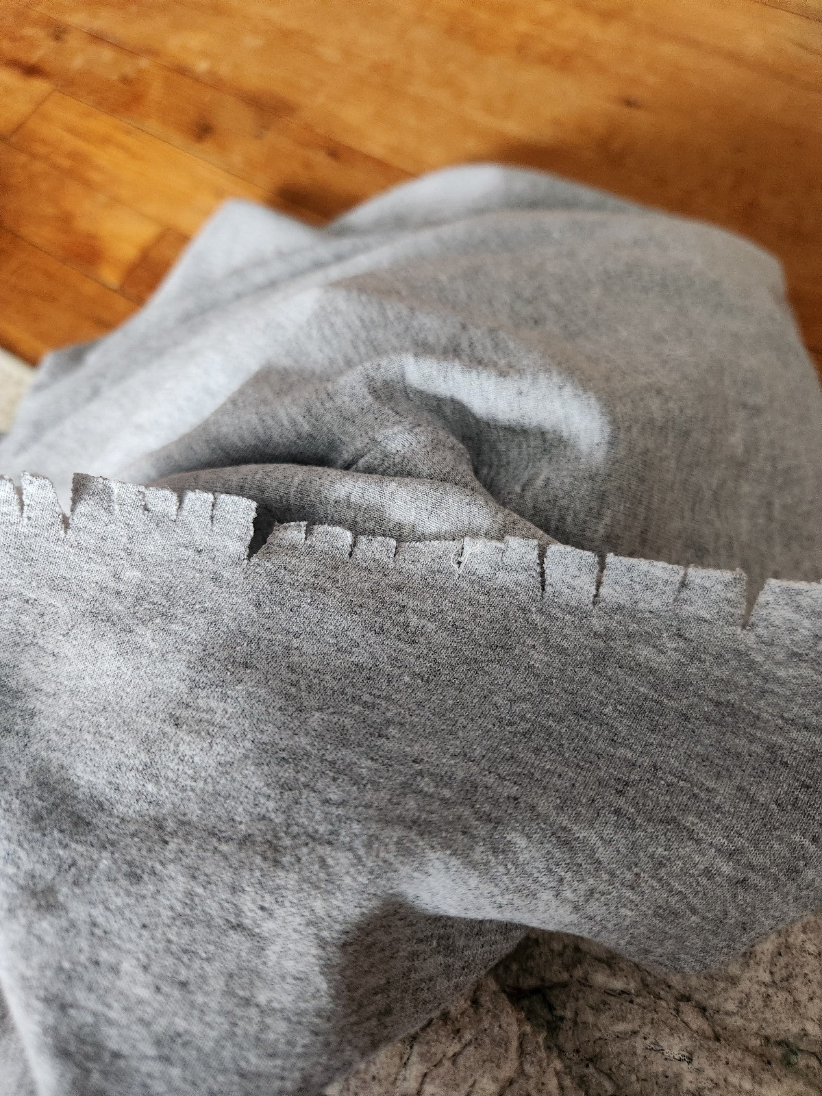 00s Reworked Gray and Blue Sweatshirt