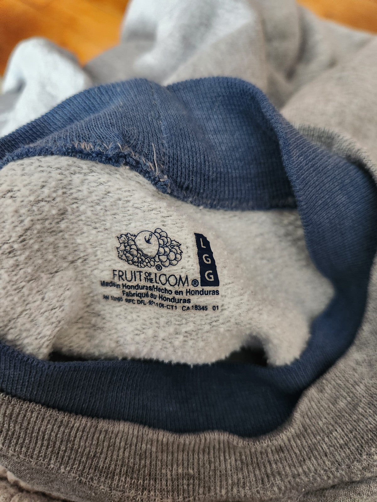 00s Reworked Gray and Blue Sweatshirt