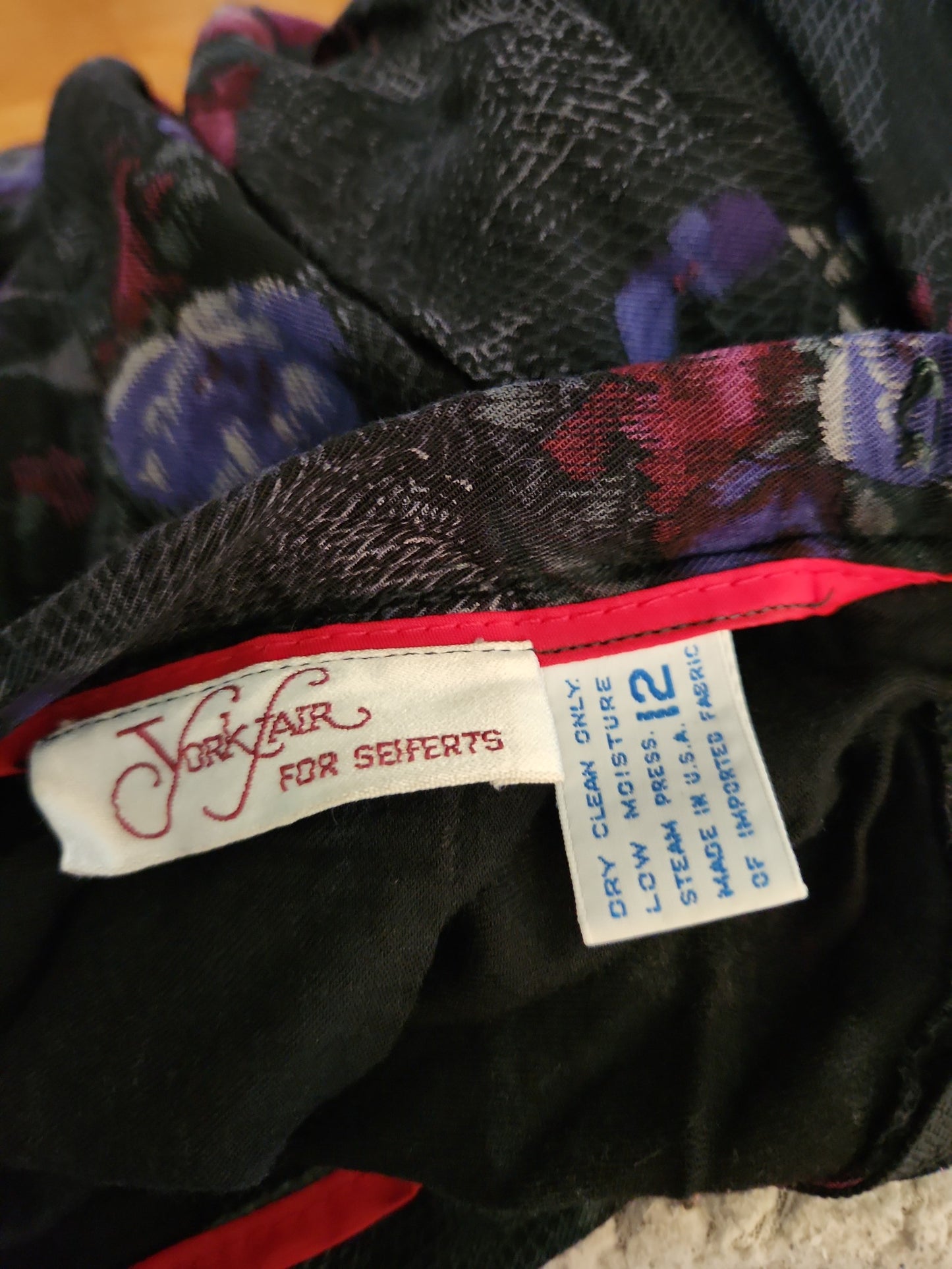 90s Whimsigoth Dark Floral Miniskirt