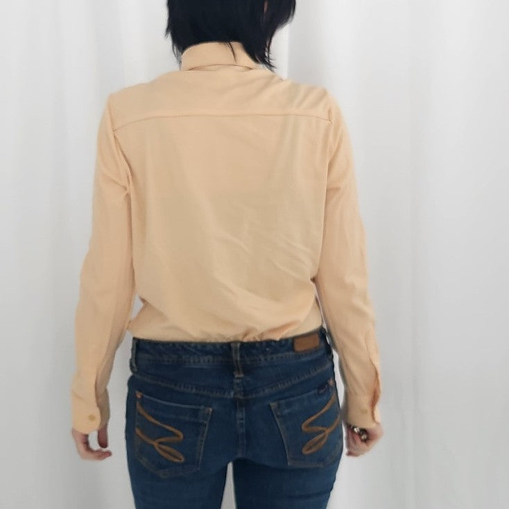 70s Sears Tan Dagger Collar Shirt