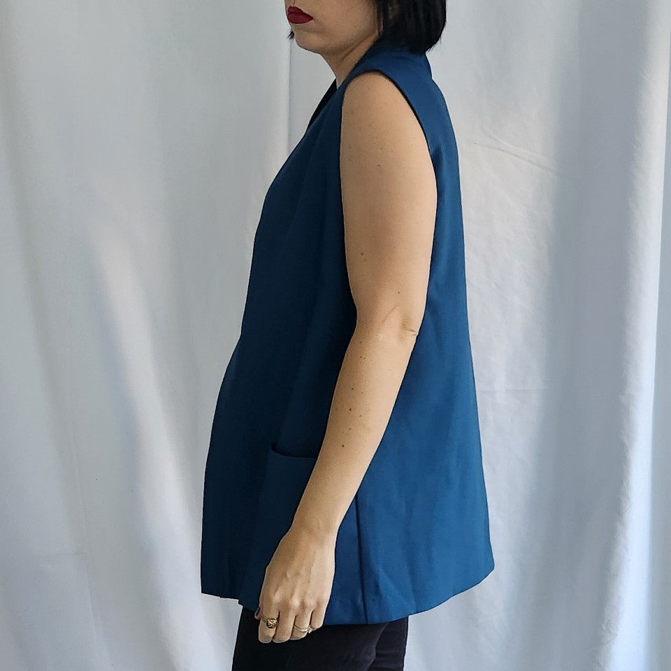 80s Blue Vest