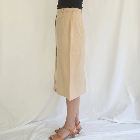 60s Khaki Midi Skirt