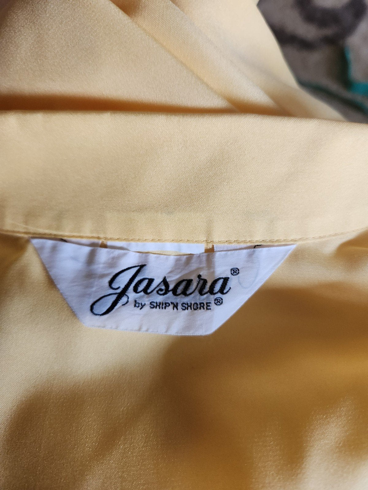 80s Yellow Button Down Blouse