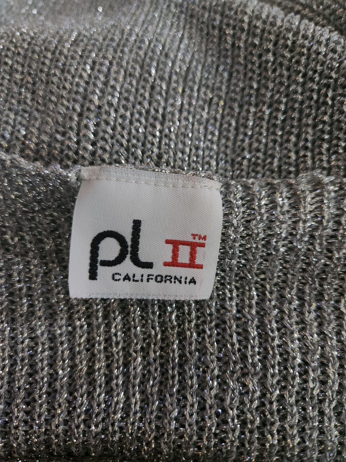 90s Silver Metallic Tank Top