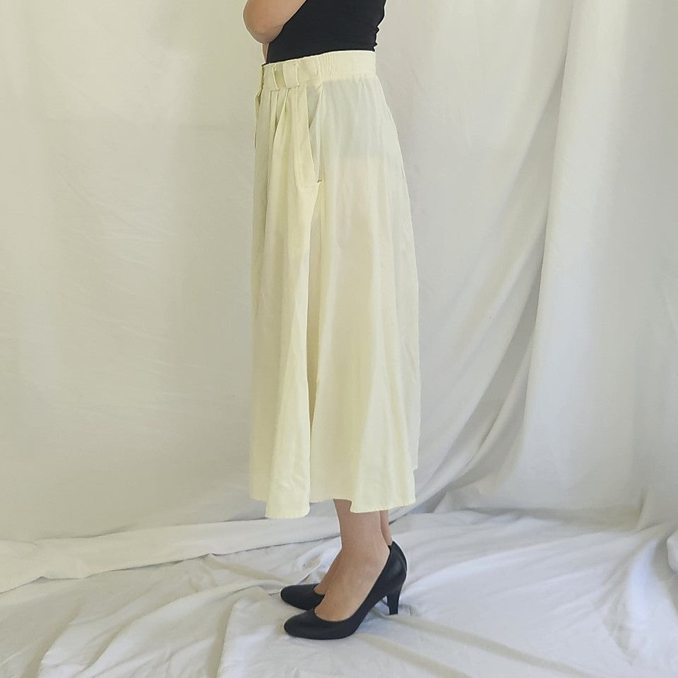 90s Ivory Button Down Skirt