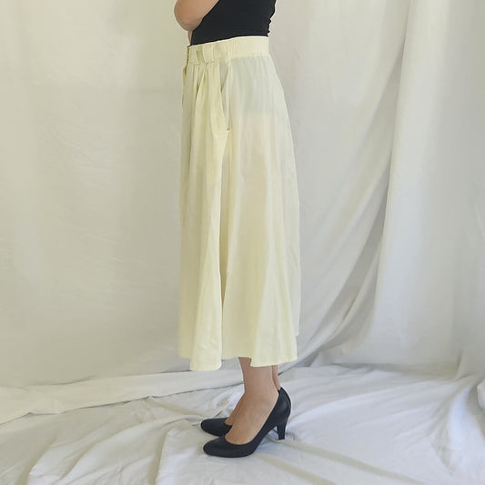 90s Ivory Button Down Skirt