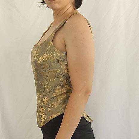 90s Deadstock Bildergeist Pink and Gild Corset Top
