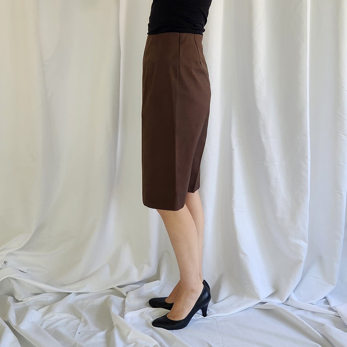 60s Brown A Line Skirt