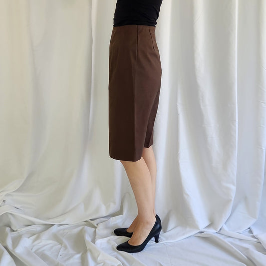 60s Brown A Line Skirt