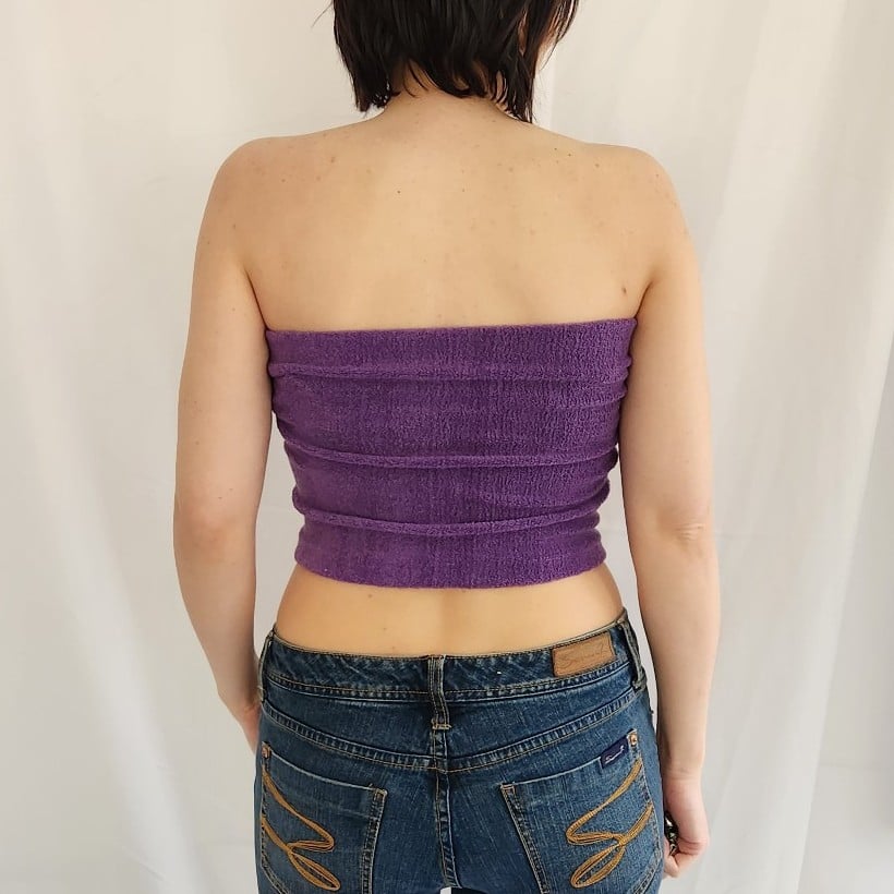 70s Purple Terrycloth Tube Top