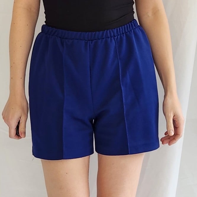 70s/80s Blue Pleated Gym Shorts