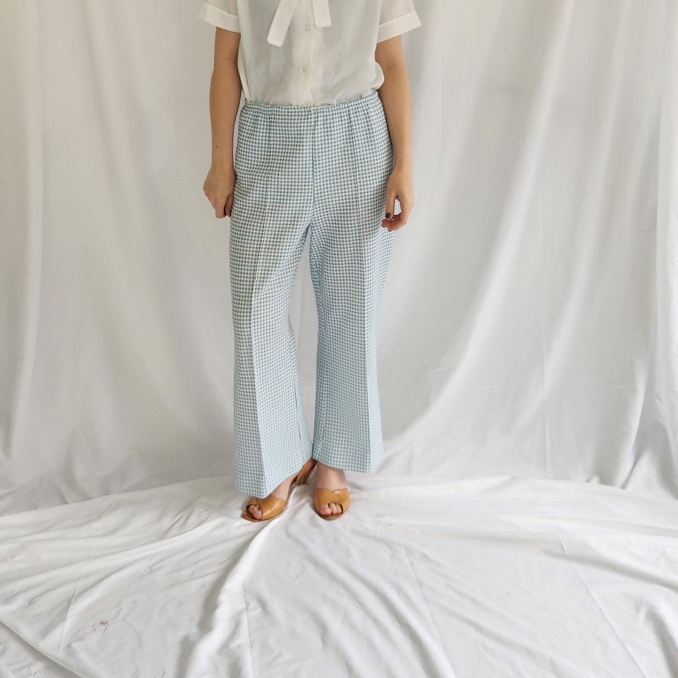 70s White and Blue Dotted Leisure Set