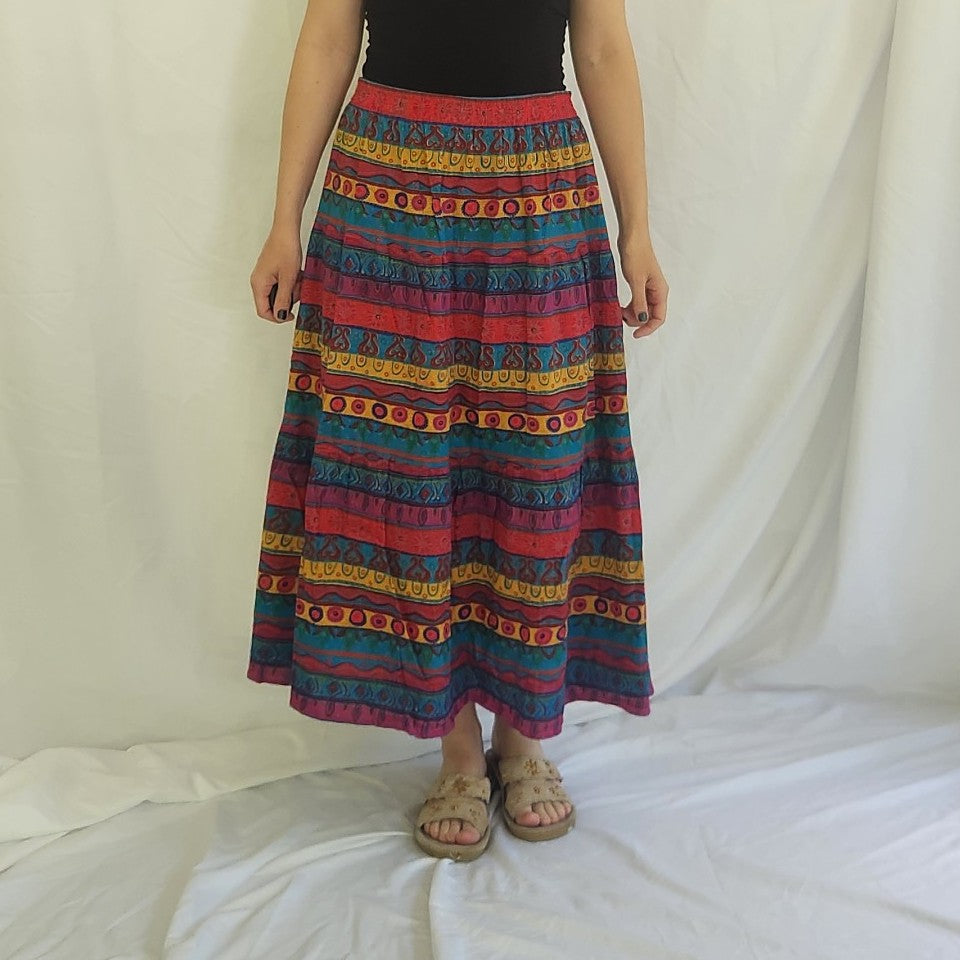 90s IB Diffusion Colorful Cotton Skirt
