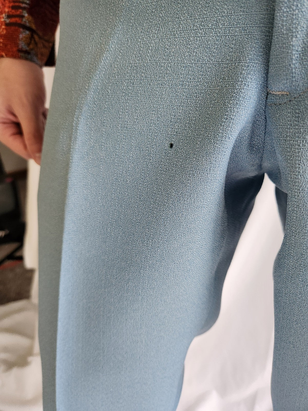 70s Baby Blue Pleated Trousers