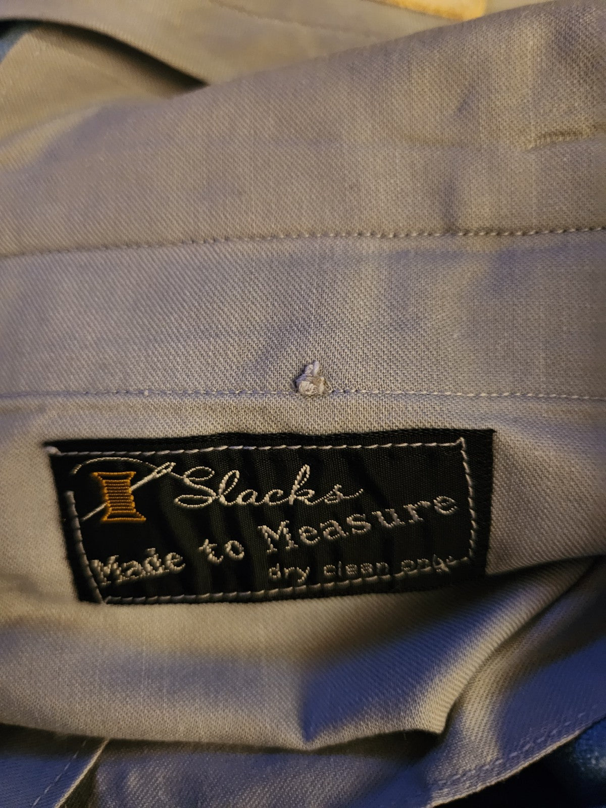 70s Baby Blue Pleated Trousers