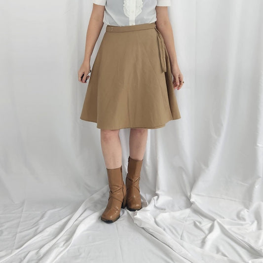 70s Tan Home Made Wrap Skirt