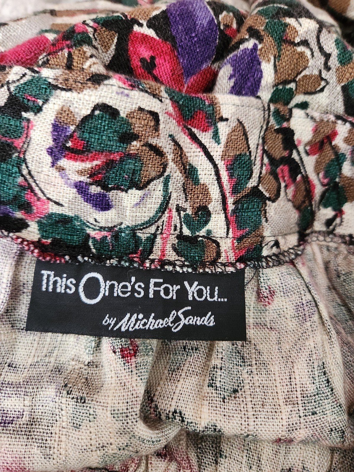 90s Floral Rayon Midi Skirt