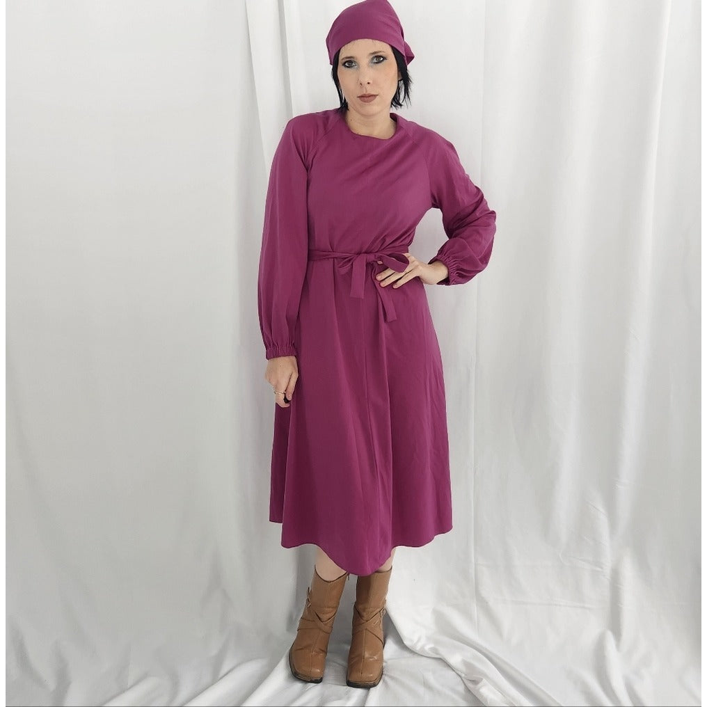 70s/80s Purple Polyester Day Dress