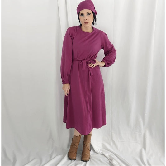 70s/80s Purple Polyester Day Dress