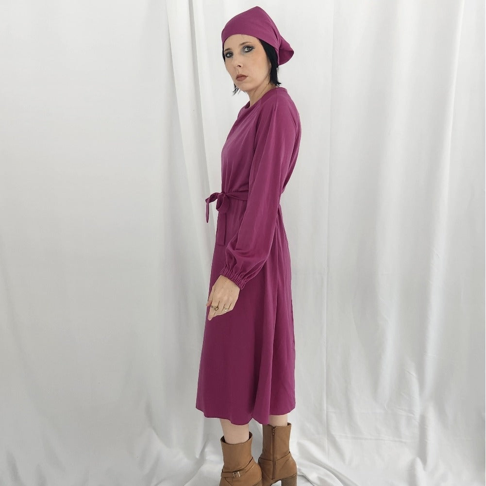70s/80s Purple Polyester Day Dress
