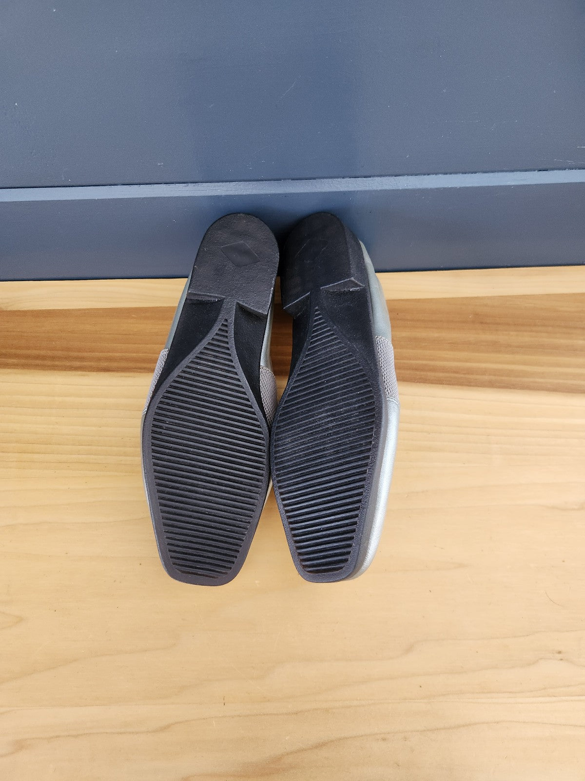 80s Silver Leather Loafers