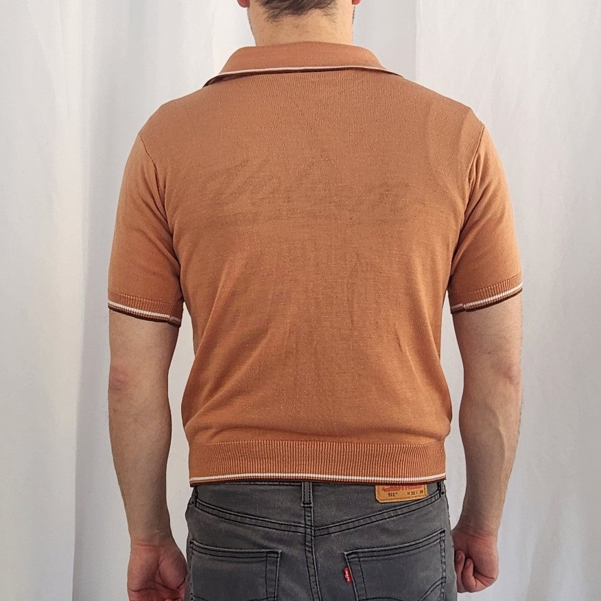 70s Tan Knit Shirt