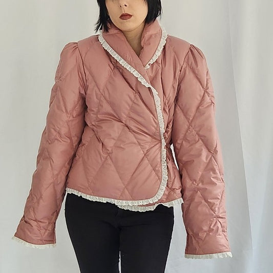 80s Pink Quilted Jacket