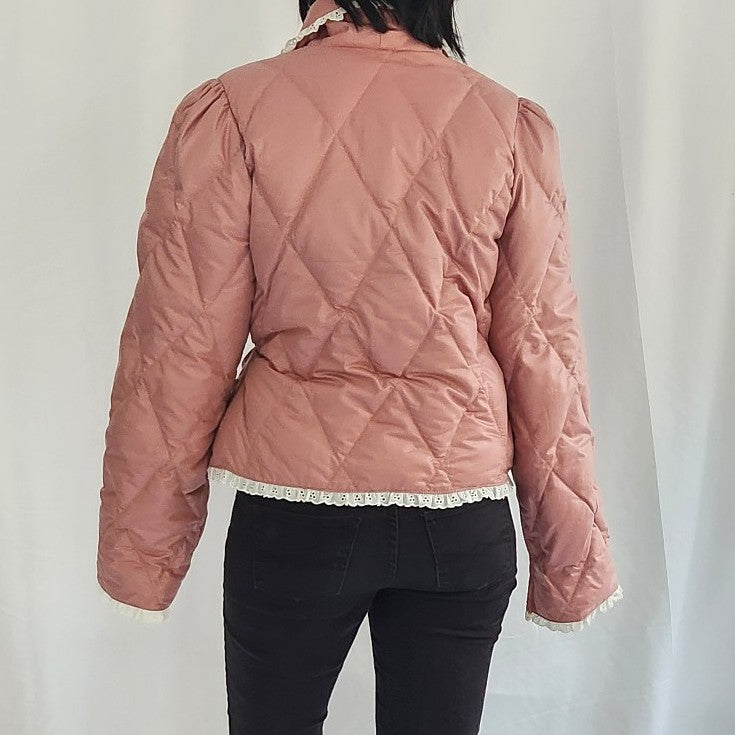 80s Pink Quilted Jacket